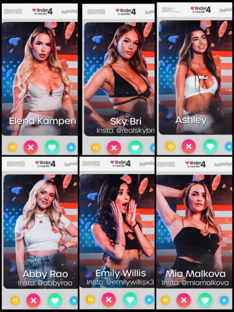SIDEMEN 6 TINDER HOTTIES IN ONE MEGA COLLECTION